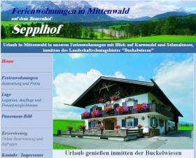 Beispiel Webdesign Sepplhof